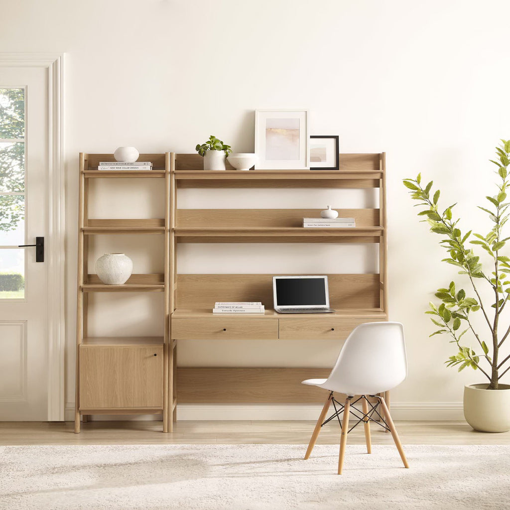 Bixby 2-Piece Wood oficina Desk and Bookshelf