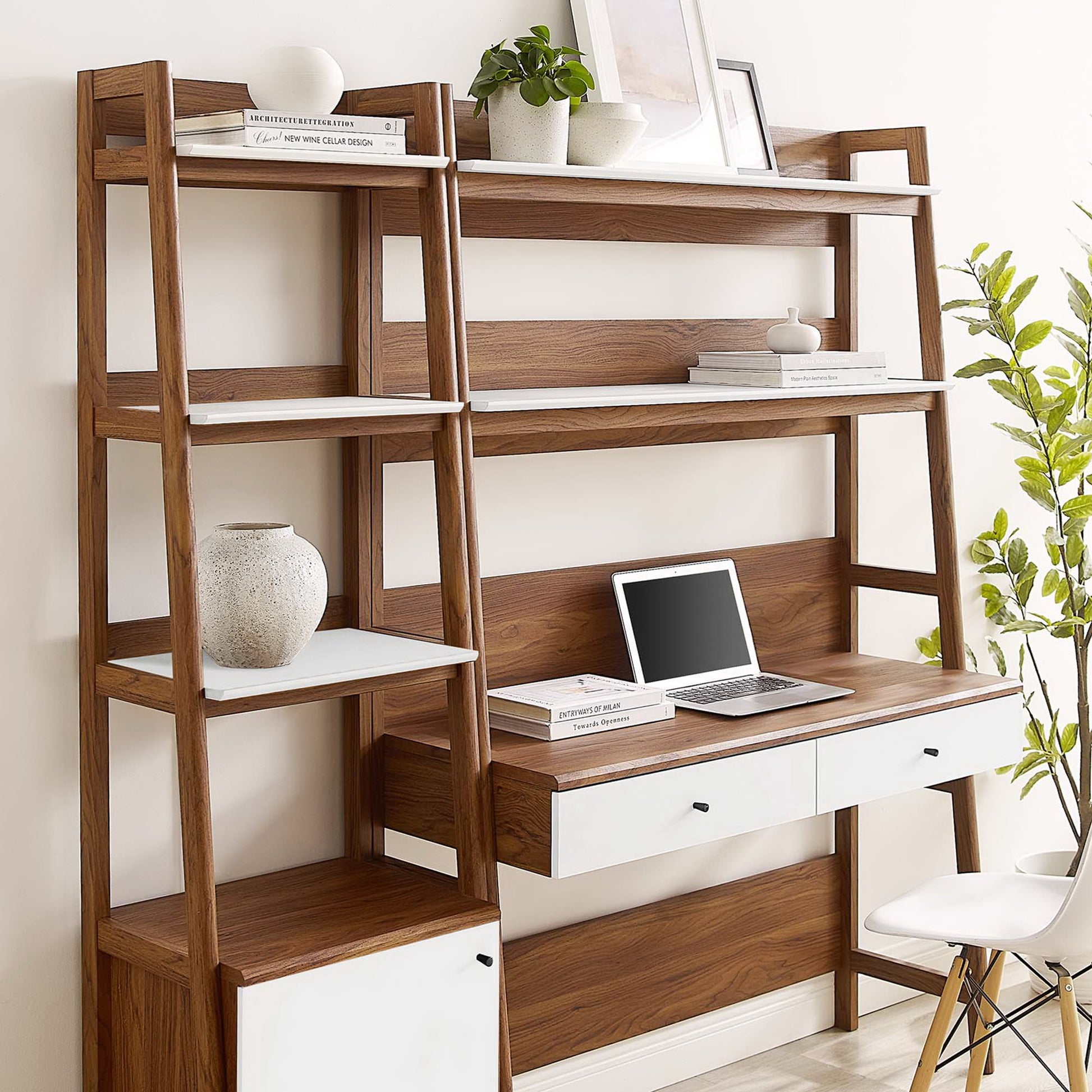 Bixby 2-Piece Wood oficina Desk and Bookshelf