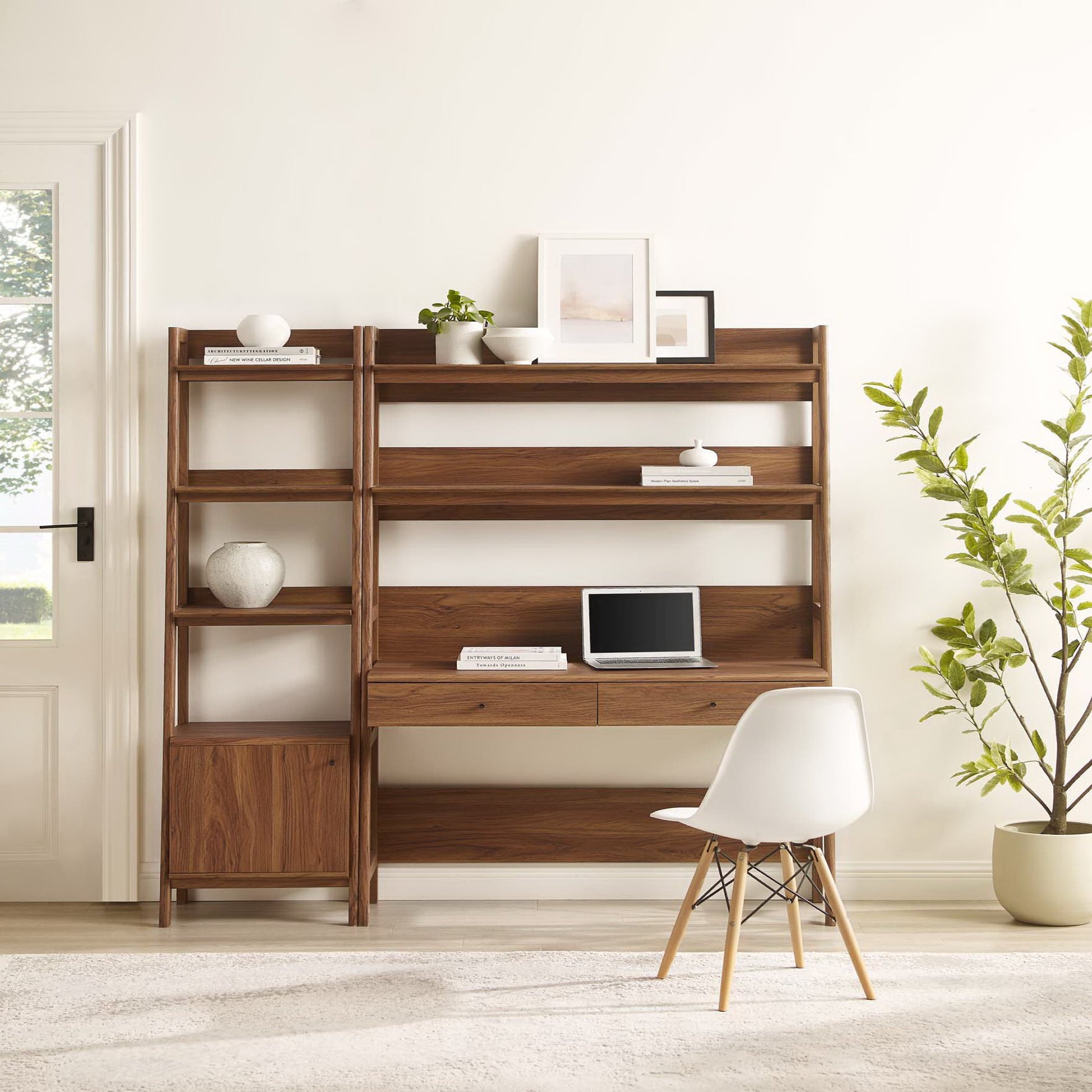 Bixby 2-Piece Wood oficina Desk and Bookshelf
