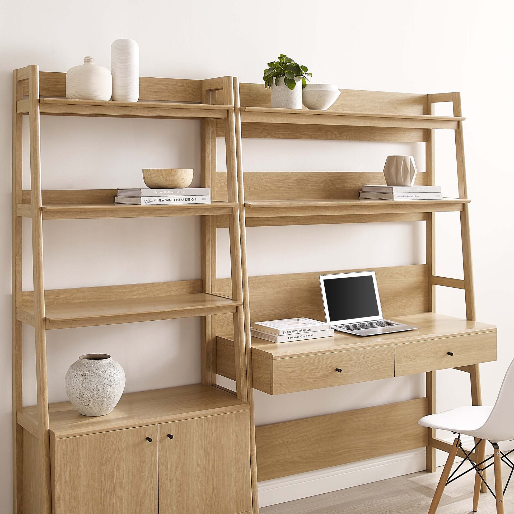 Bixby 2-Piece Wood oficina Desk and Bookshelf