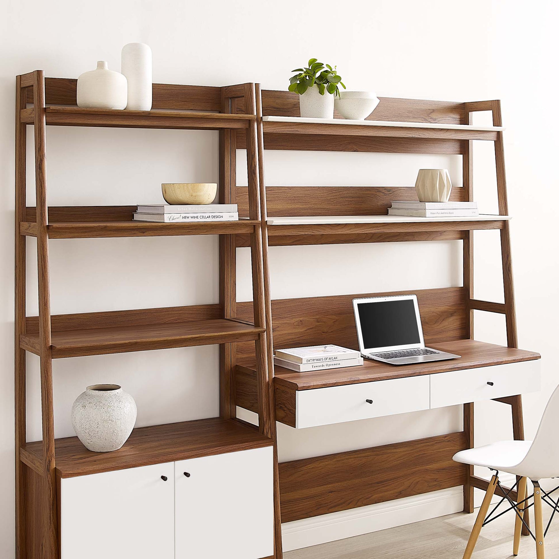 Bixby 2-Piece Wood oficina Desk and Bookshelf