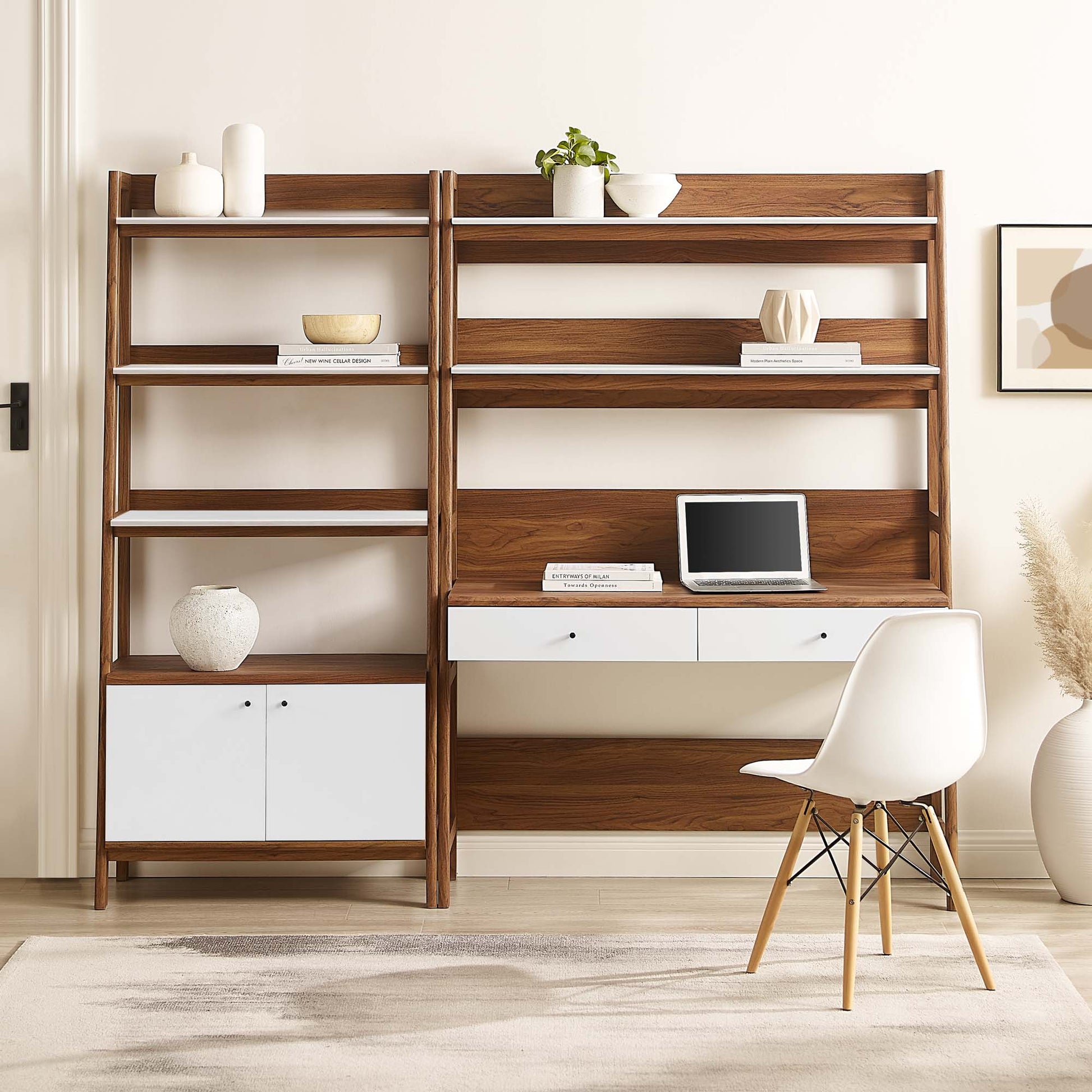 Bixby 2-Piece Wood oficina Desk and Bookshelf