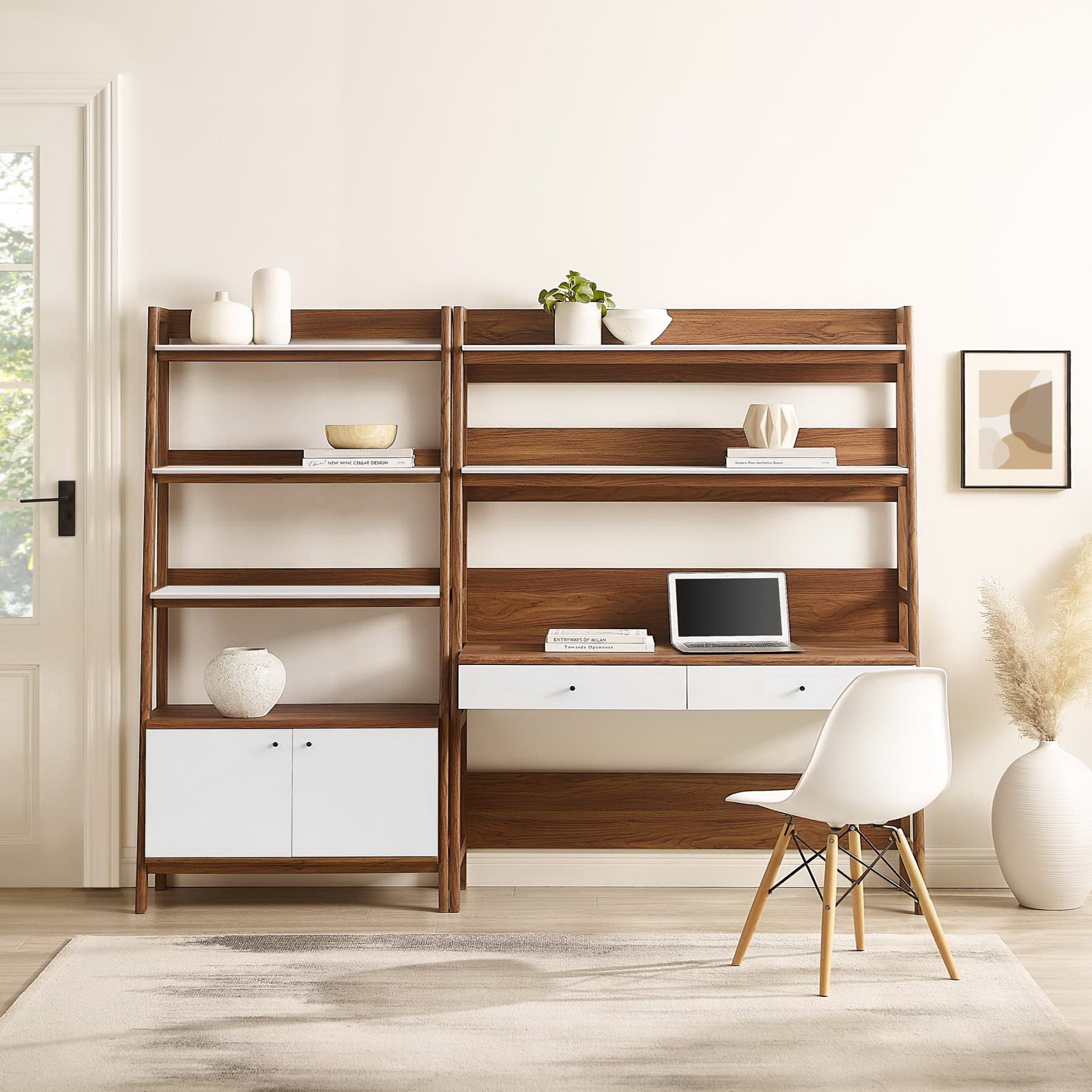 Bixby 2-Piece Wood oficina Desk and Bookshelf