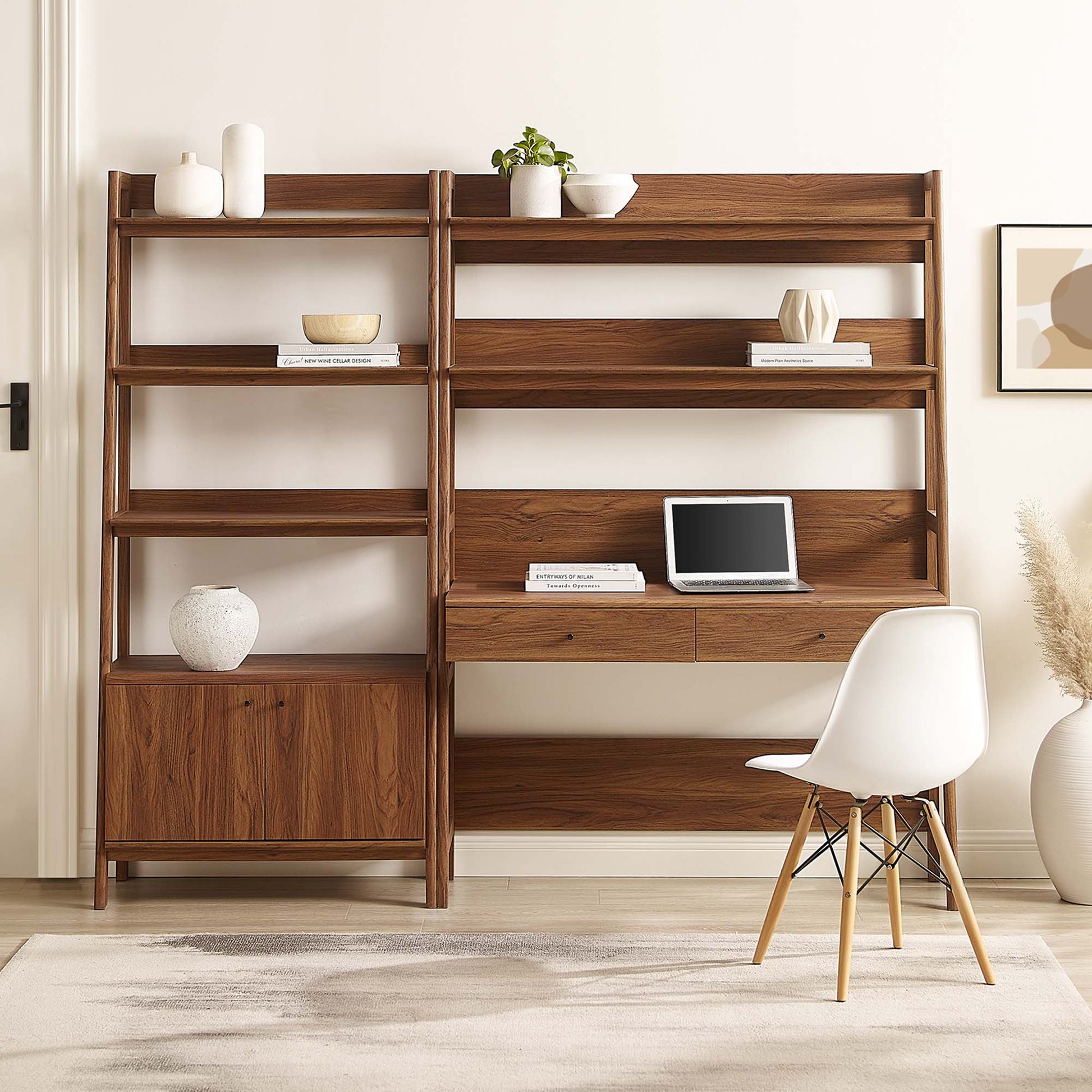 Bixby 2-Piece Wood oficina Desk and Bookshelf