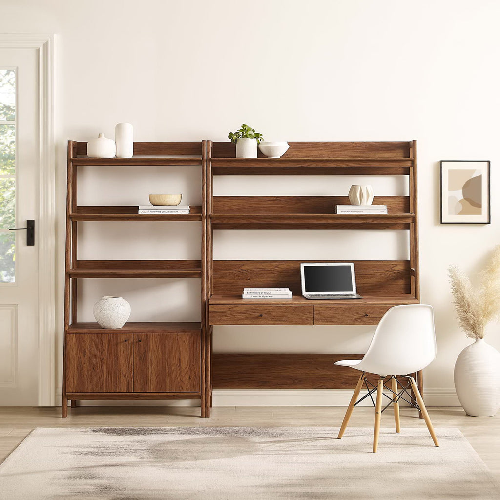 Bixby 2-Piece Wood oficina Desk and Bookshelf
