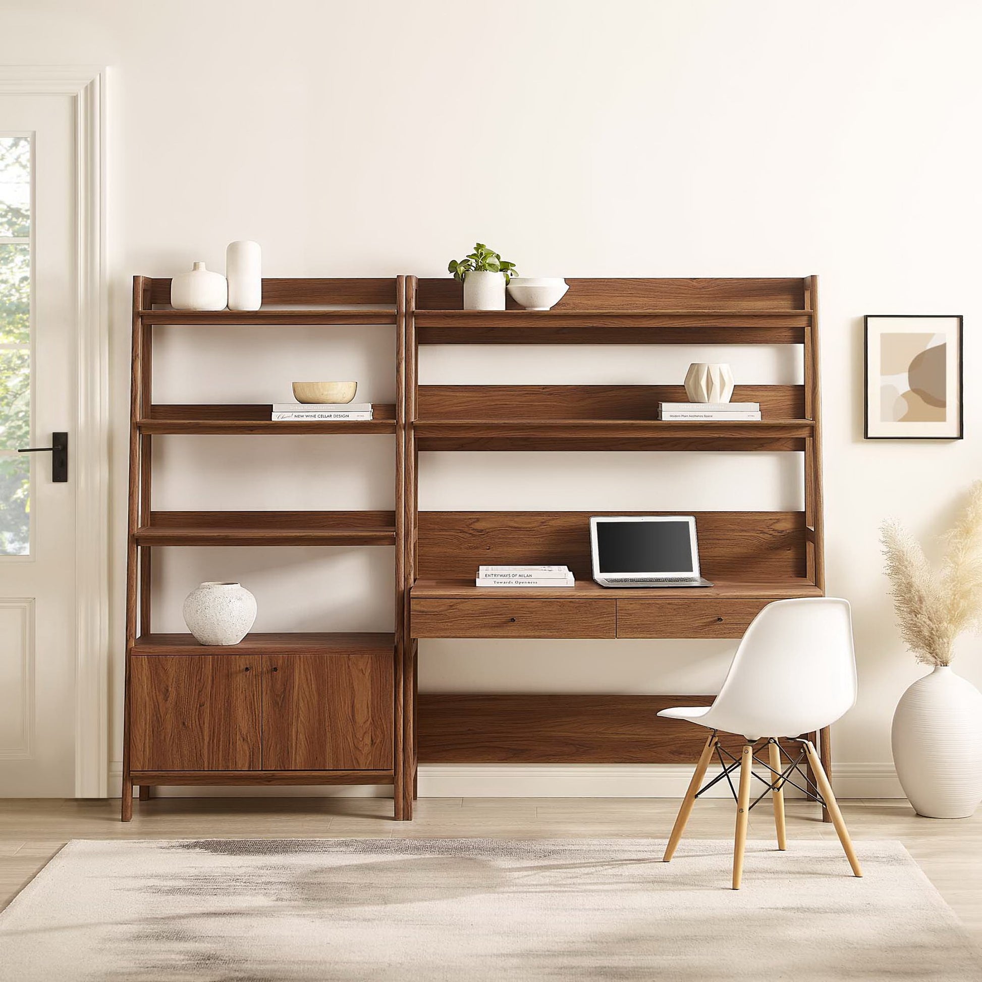 Bixby 2-Piece Wood oficina Desk and Bookshelf