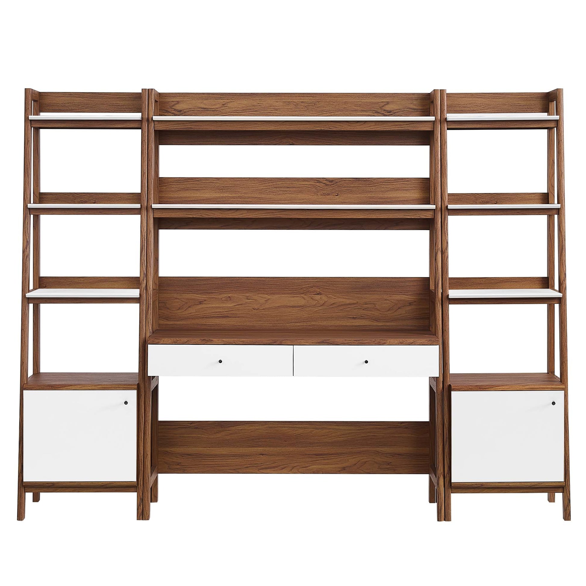 Bixby 3-Piece Wood oficina Desk and Bookshelf