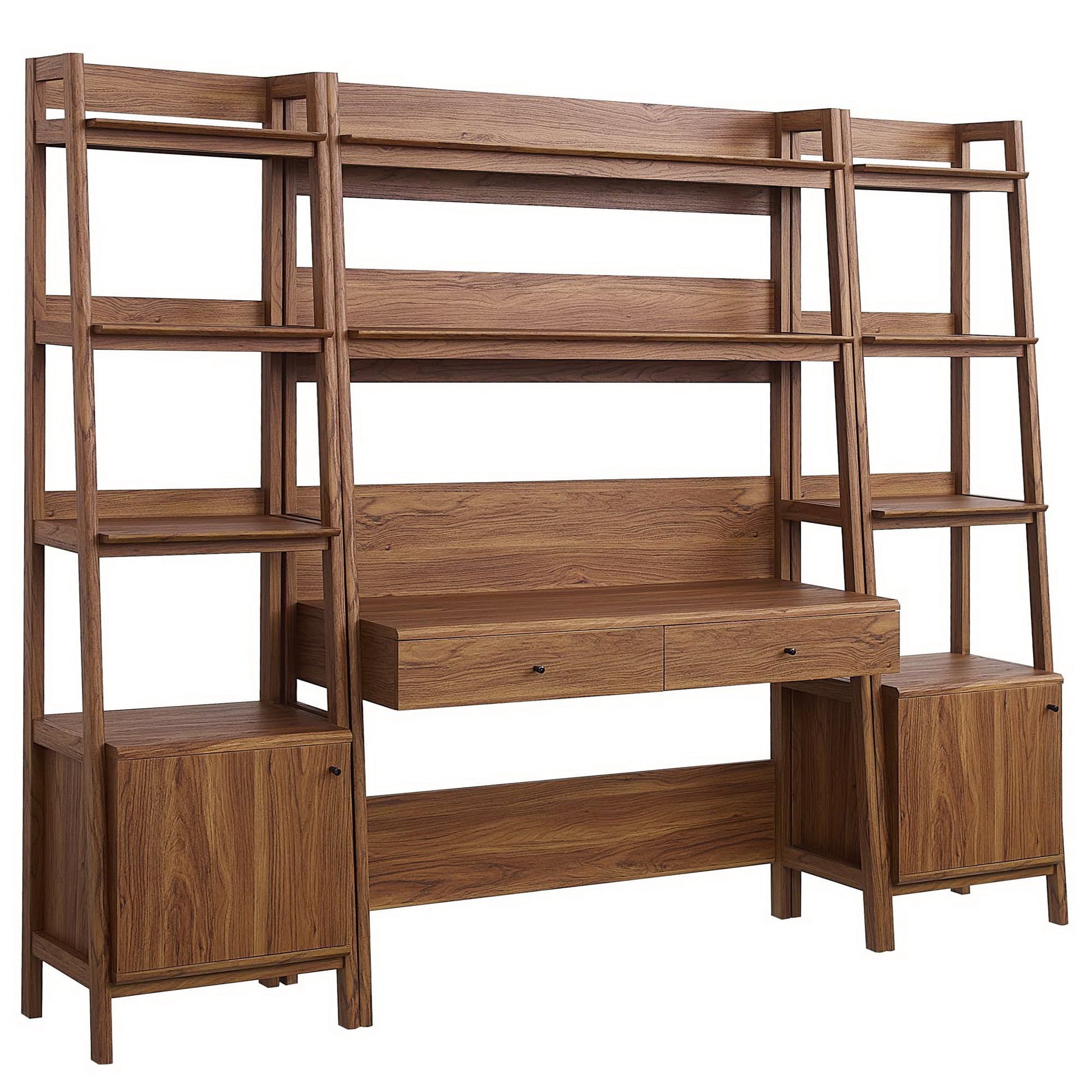 Bixby 3-Piece Wood oficina Desk and Bookshelf