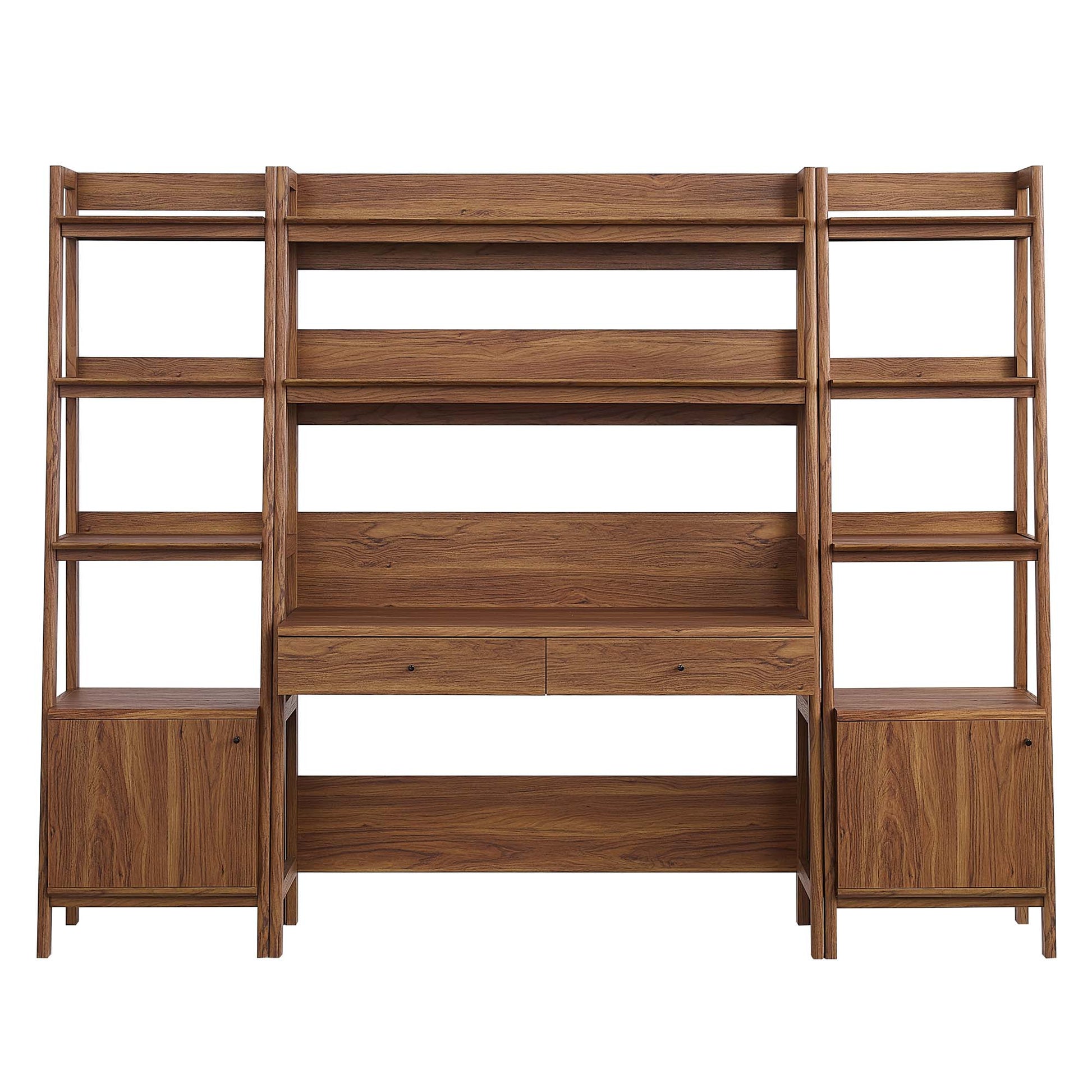Bixby 3-Piece Wood oficina Desk and Bookshelf