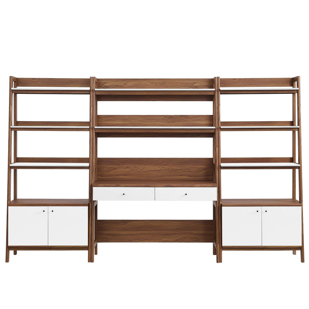 Bixby 3-Piece Wood oficina Desk and Bookshelf