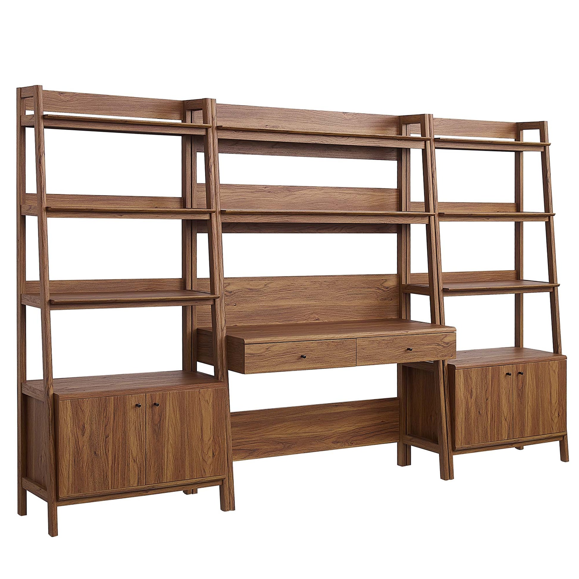 Bixby 3-Piece Wood oficina Desk and Bookshelf