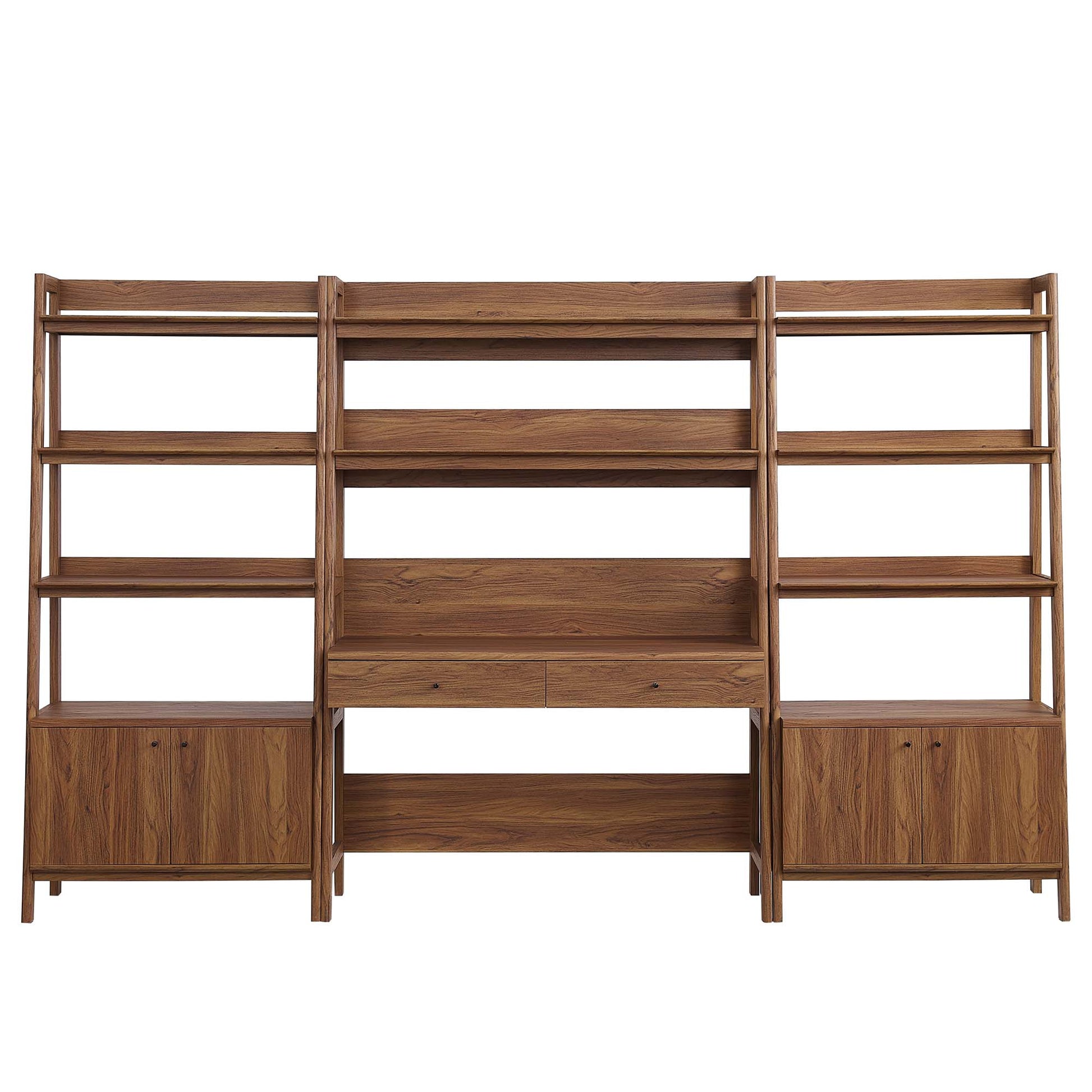 Bixby 3-Piece Wood oficina Desk and Bookshelf