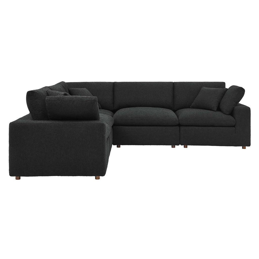 Commix 5-Piece Down Filled Overstuffed Boucle Sectional sofá