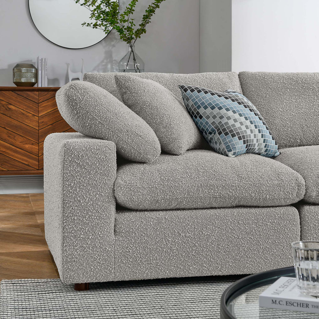 Commix 5-Piece Down Filled Overstuffed Boucle Sectional sofá