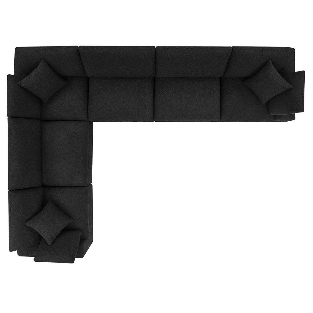 Commix 6-Piece Down Filled Overstuffed Boucle Fabric Sectional sofá