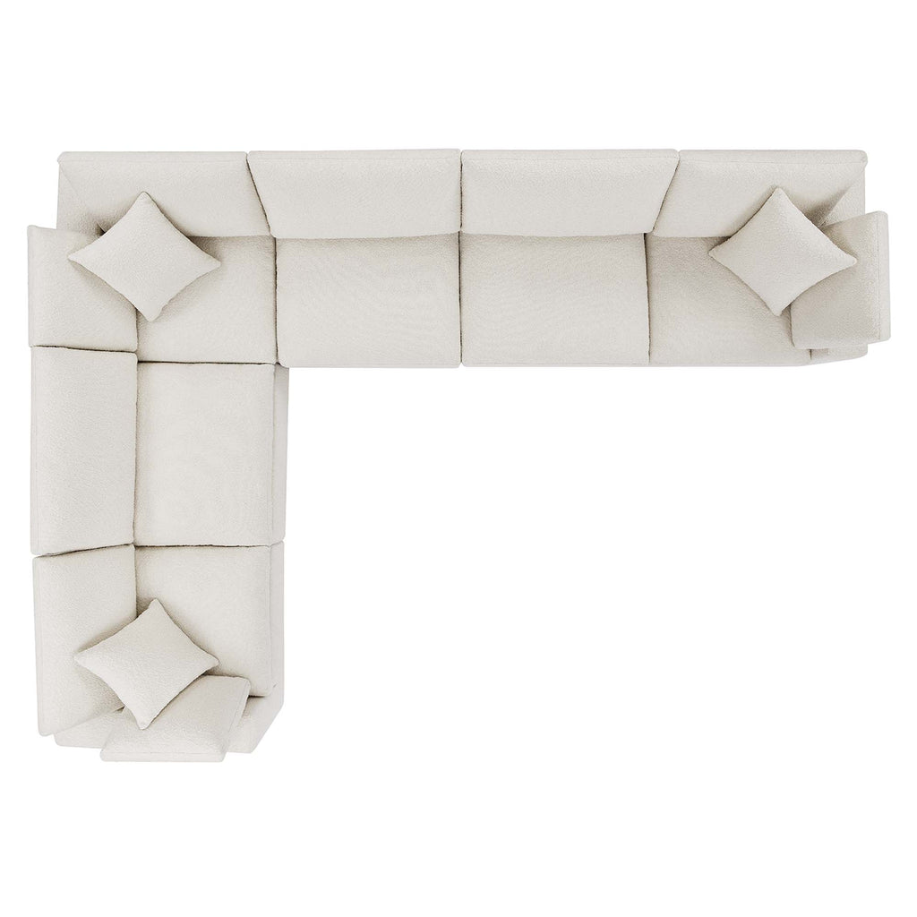 Commix 6-Piece Down Filled Overstuffed Boucle Fabric Sectional sofá