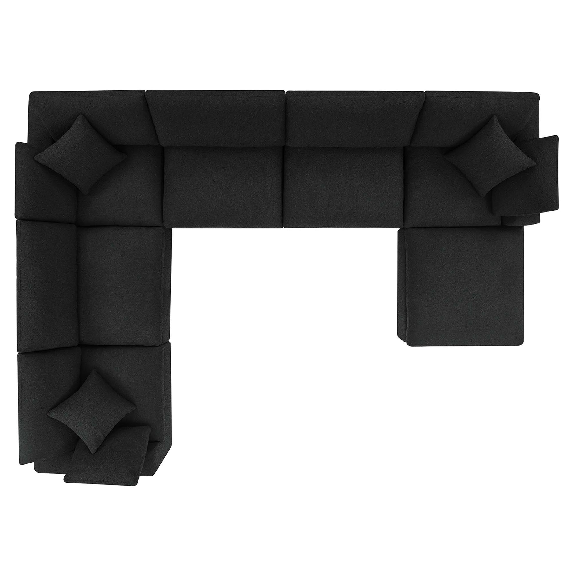 Commix 7-Piece Down Filled Overstuffed Boucle Sectional sofá