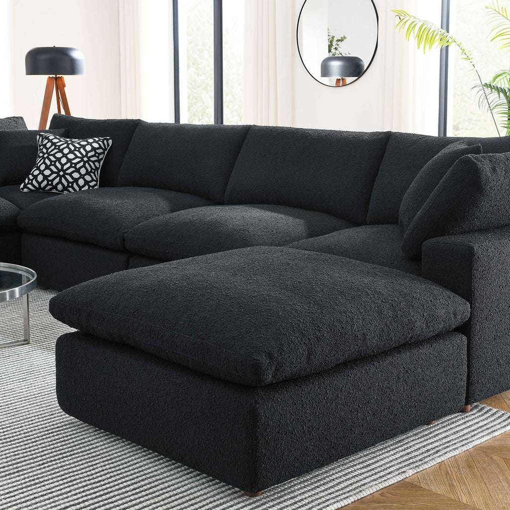 Commix 7-Piece Down Filled Overstuffed Boucle Sectional sofá