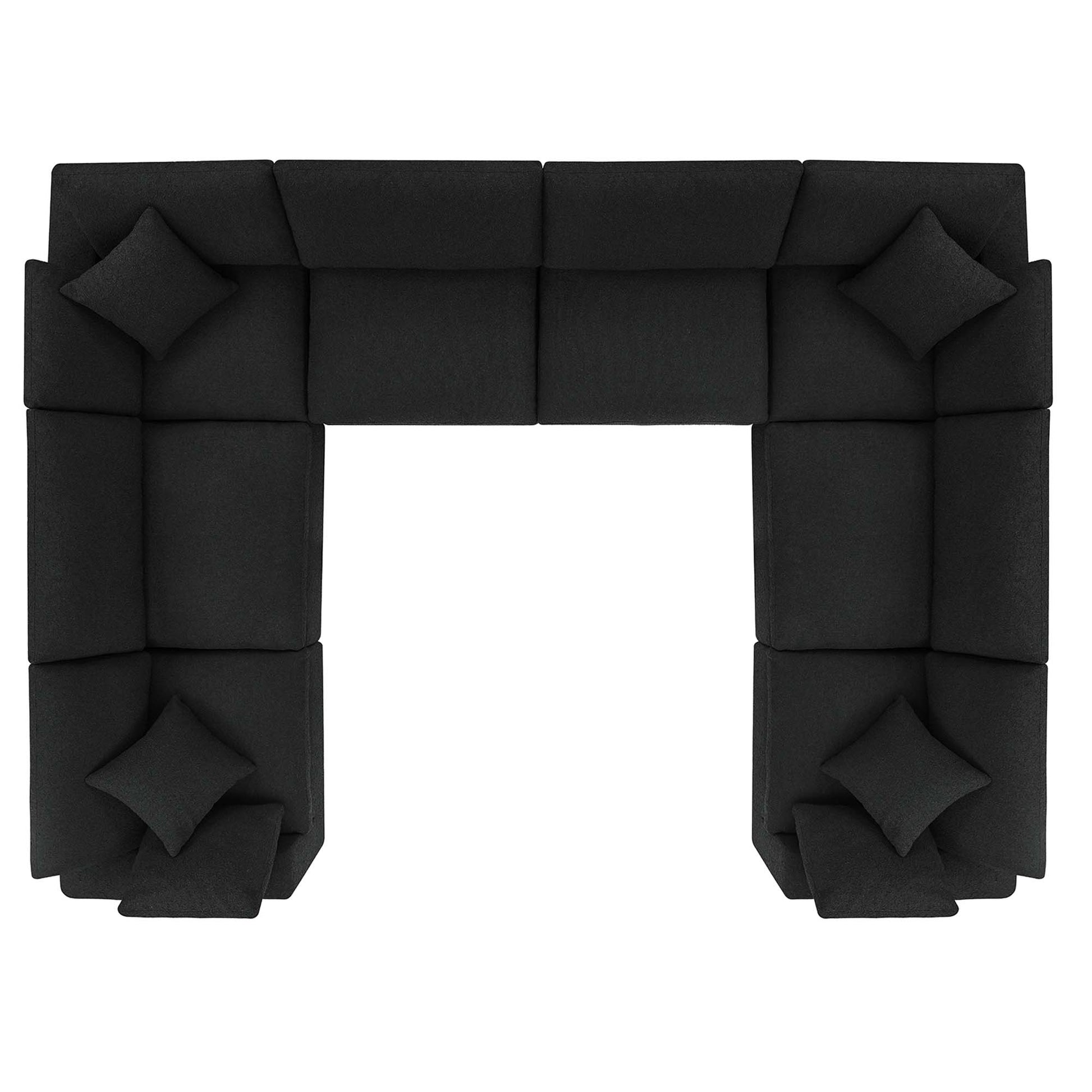 Commix 8-Piece Down Filled Overstuffed Boucle Fabric Sectional sofá