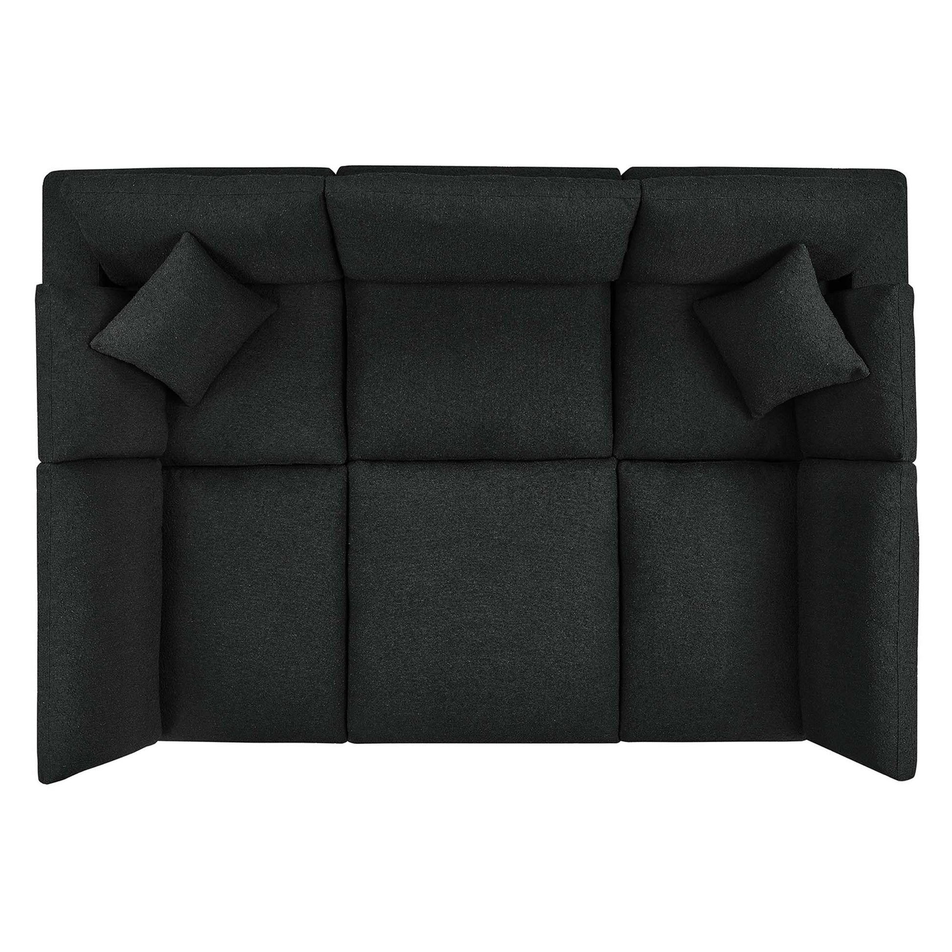 Commix 6-Piece Down Filled Overstuffed Boucle Fabric Sectional sofá