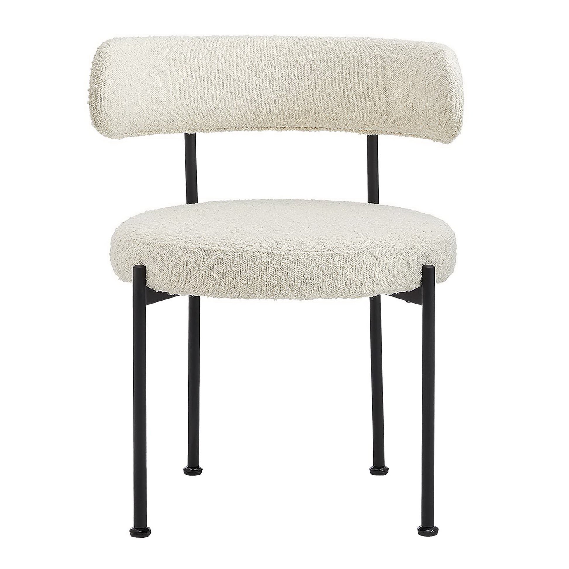 Albie Boucle Fabric comedor sillas Set of 2