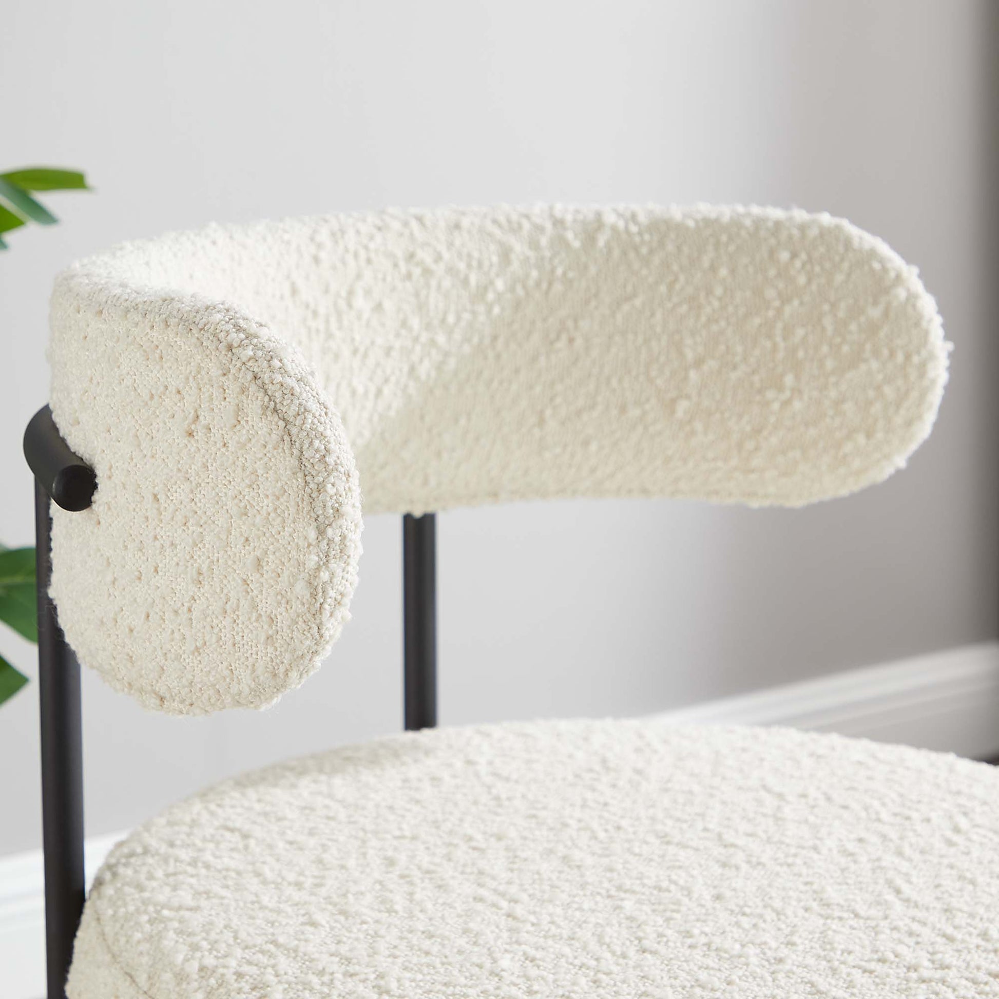 Albie Boucle Fabric comedor sillas Set of 2