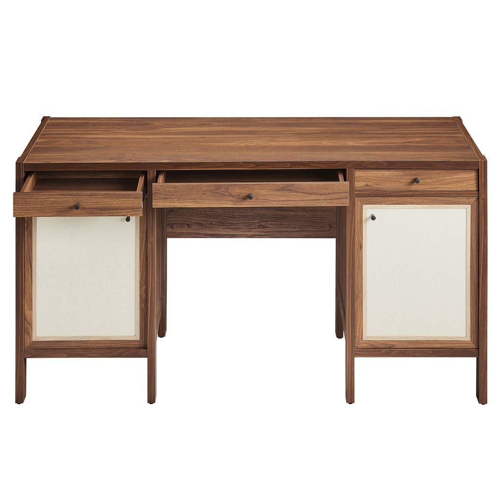 Capri 58" Wood Grain oficina Desk