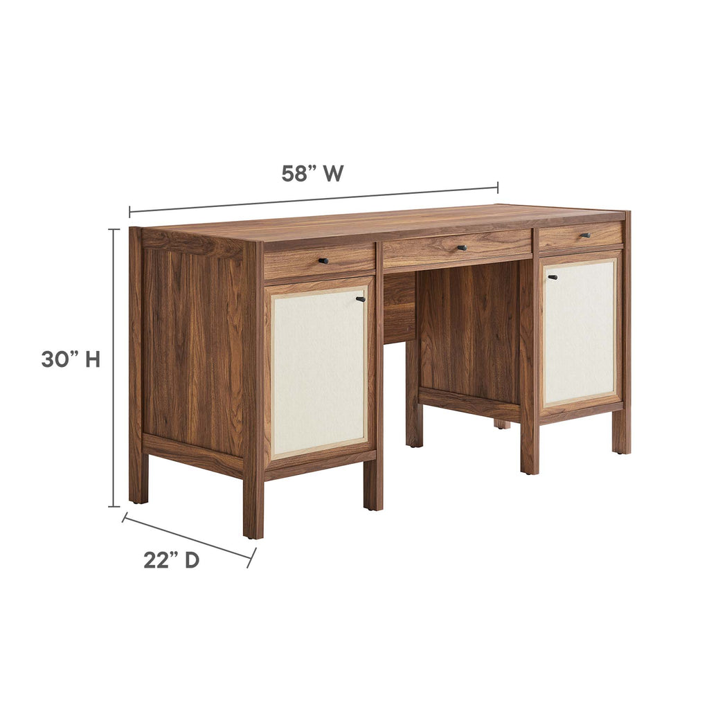 Capri 58" Wood Grain oficina Desk