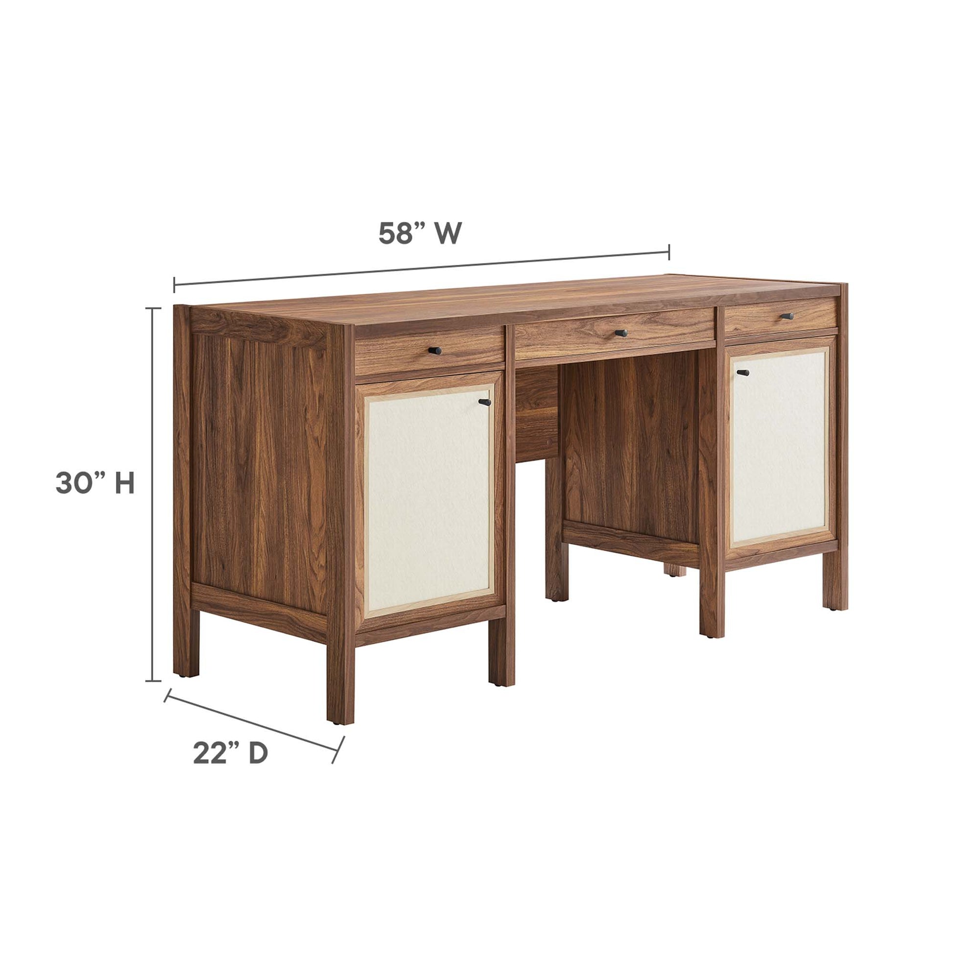 Capri 58" Wood Grain oficina Desk