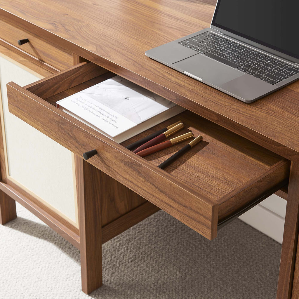 Capri 58" Wood Grain oficina Desk
