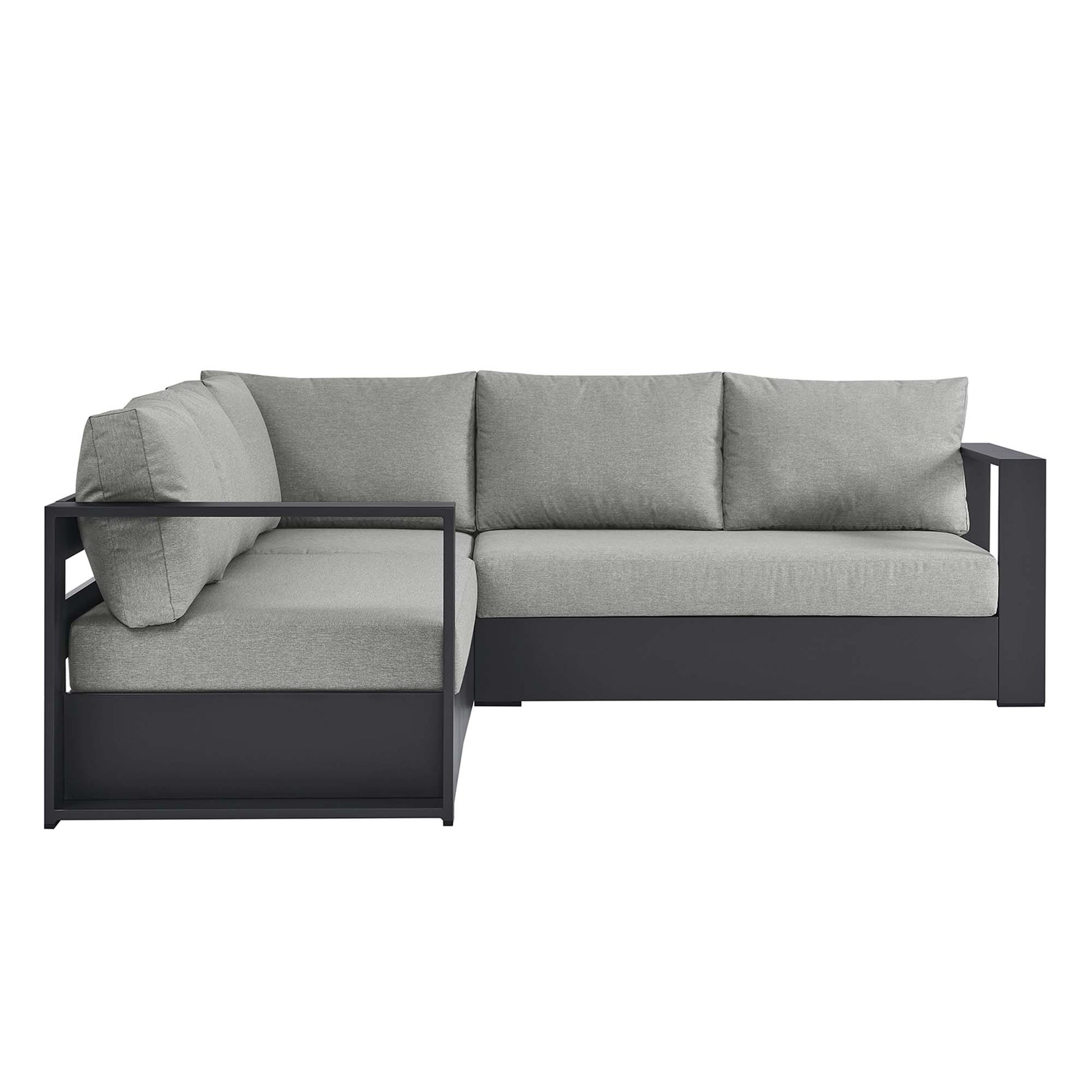 Tahoe 3-Piece Outdoor Patio Powder-Coated Aluminum Sectional sofá Set