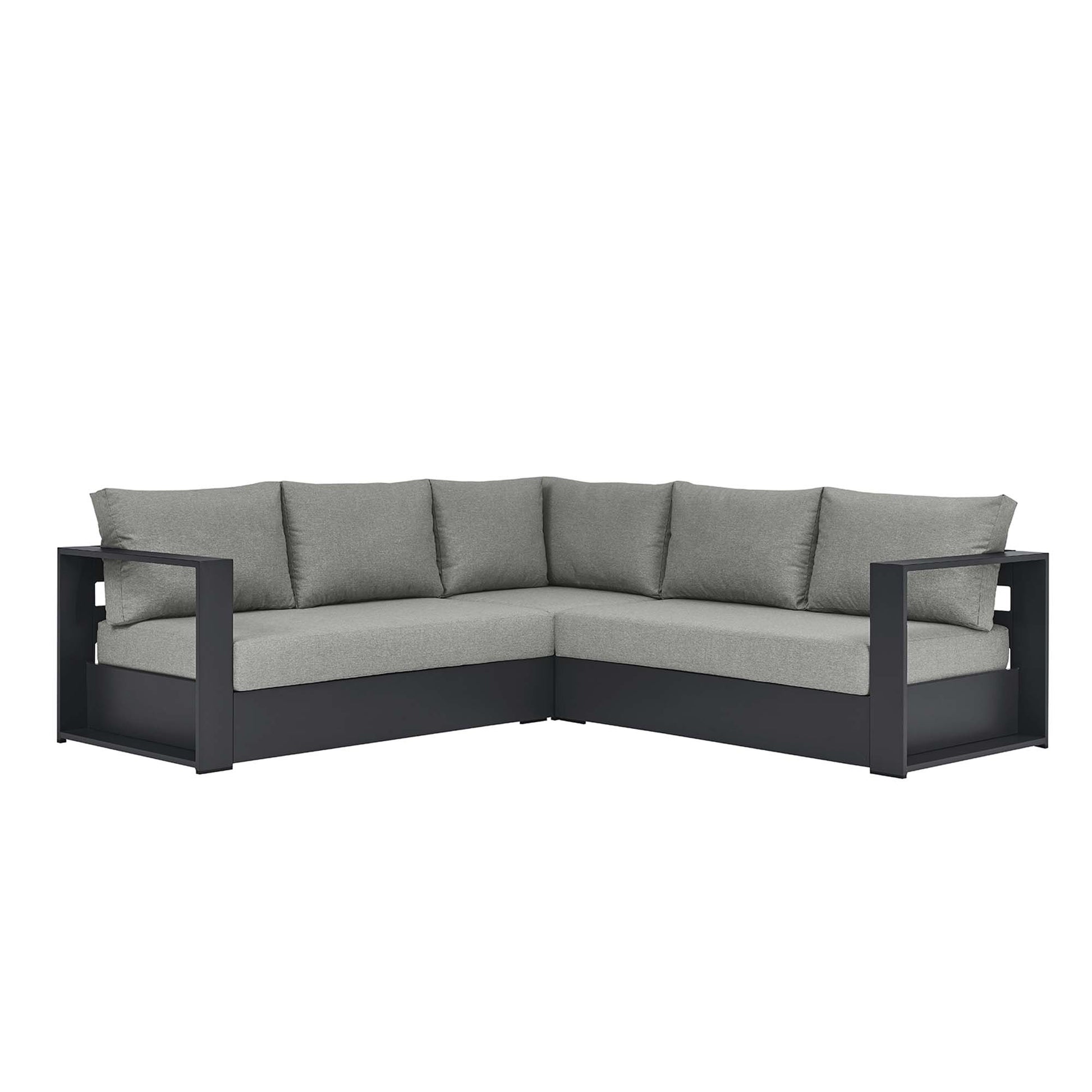 Tahoe 3-Piece Outdoor Patio Powder-Coated Aluminum Sectional sofá Set