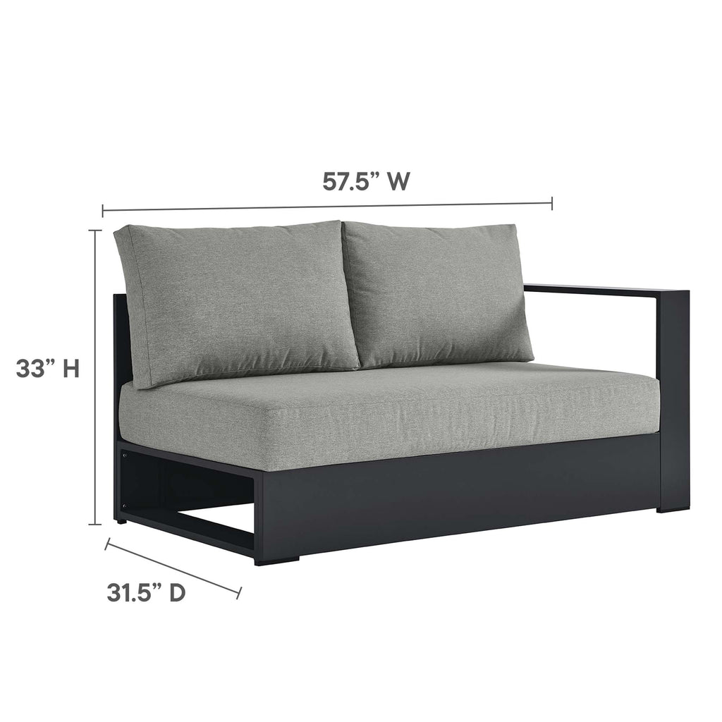 Tahoe 3-Piece Outdoor Patio Powder-Coated Aluminum Sectional sofá Set
