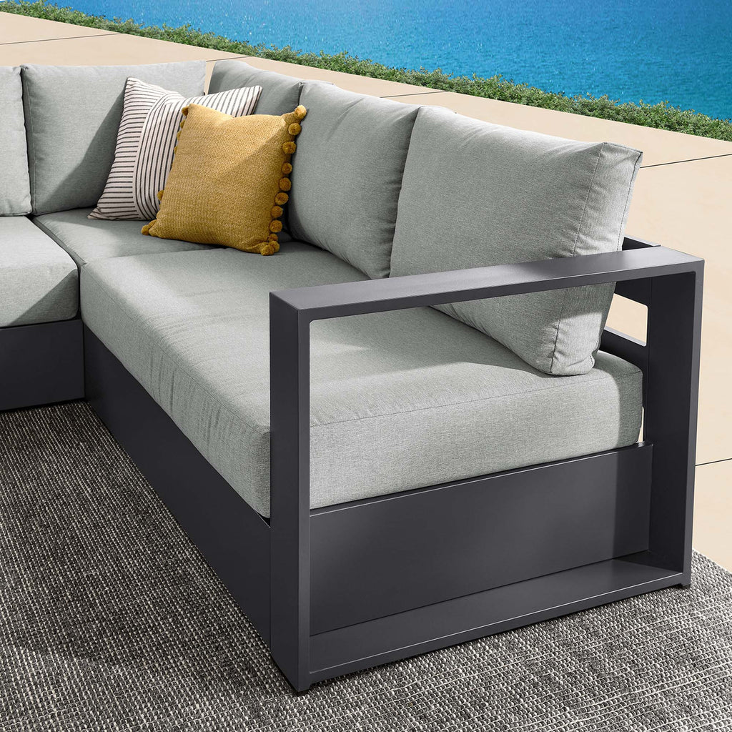 Tahoe 3-Piece Outdoor Patio Powder-Coated Aluminum Sectional sofá Set