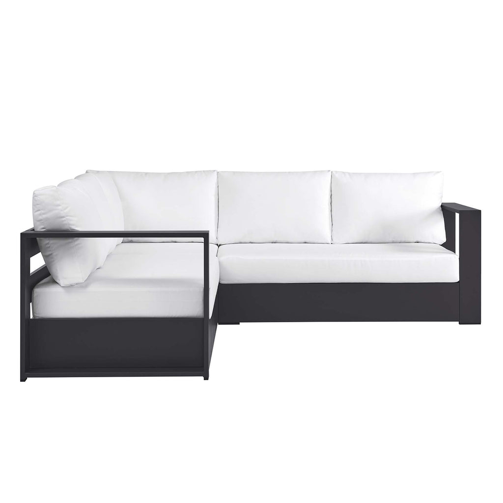 Tahoe 3-Piece Outdoor Patio Powder-Coated Aluminum Sectional sofá Set