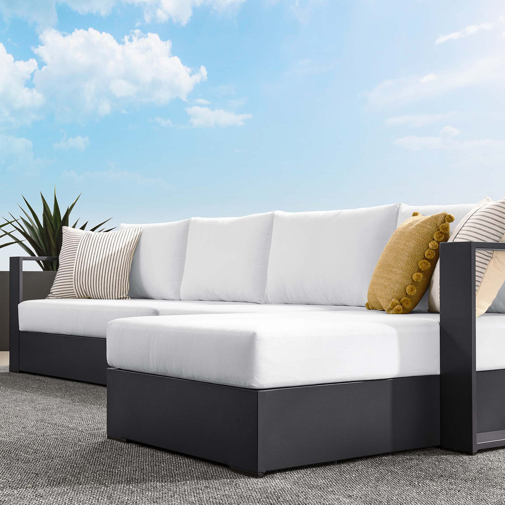 Tahoe 3-Piece Outdoor Patio Powder-Coated Aluminum Right-Facing Chaise Sectional sofá Set