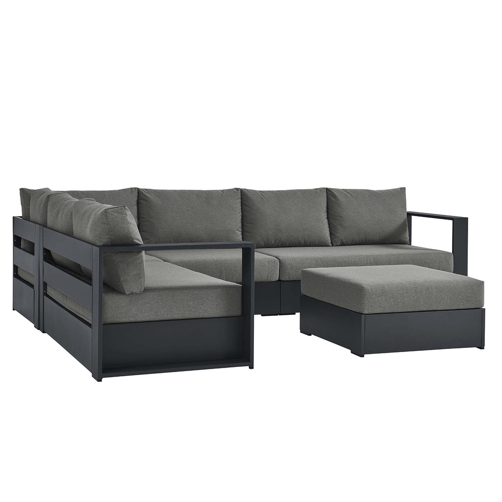 Tahoe 5-Piece Outdoor Patio Powder-Coated Aluminum Sectional sofá Set