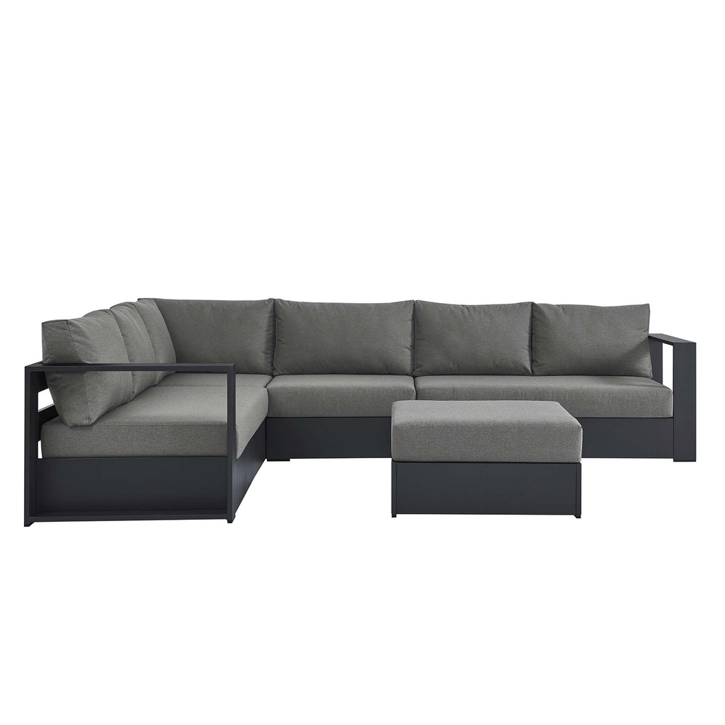 Tahoe 5-Piece Outdoor Patio Powder-Coated Aluminum Sectional sofá Set