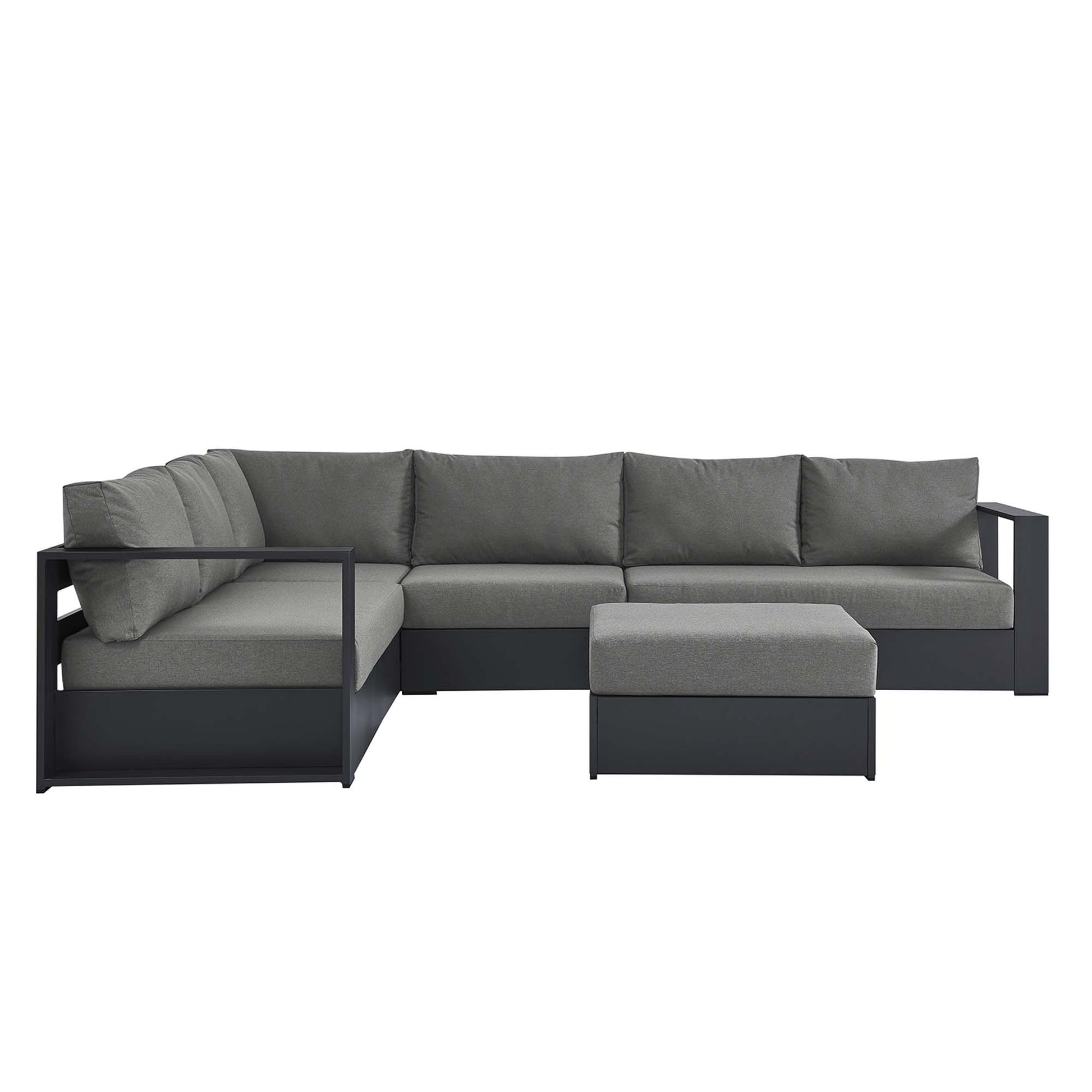 Tahoe 5-Piece Outdoor Patio Powder-Coated Aluminum Sectional sofá Set