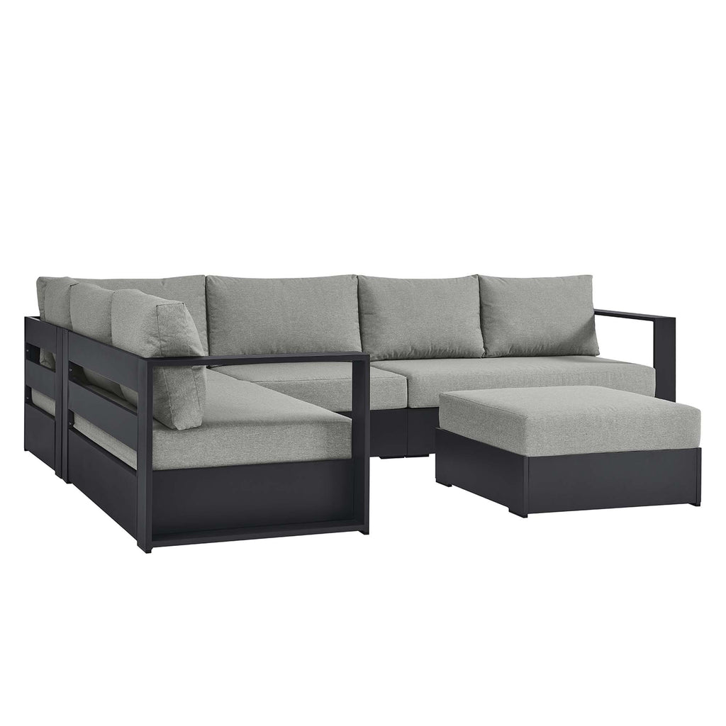 Tahoe 5-Piece Outdoor Patio Powder-Coated Aluminum Sectional sofá Set