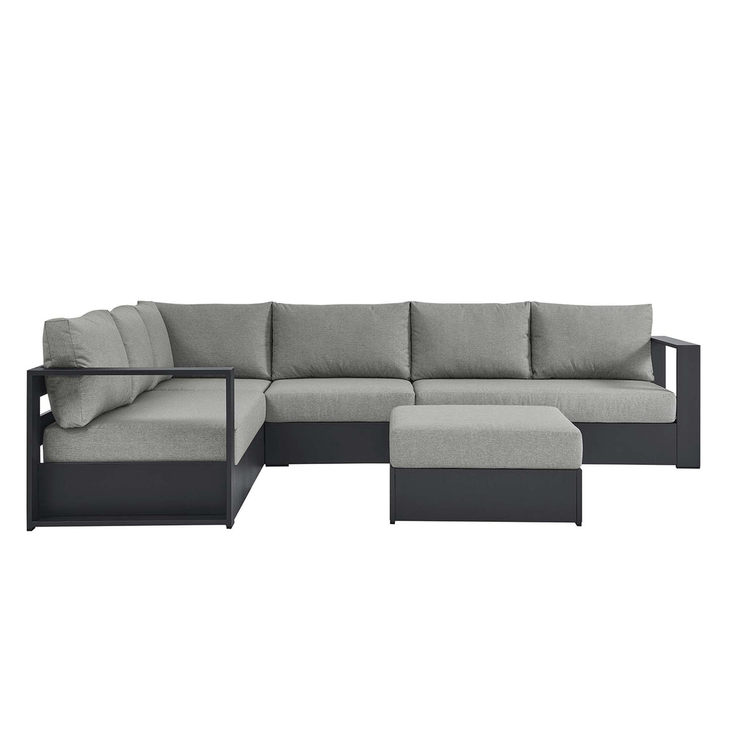Tahoe 5-Piece Outdoor Patio Powder-Coated Aluminum Sectional sofá Set