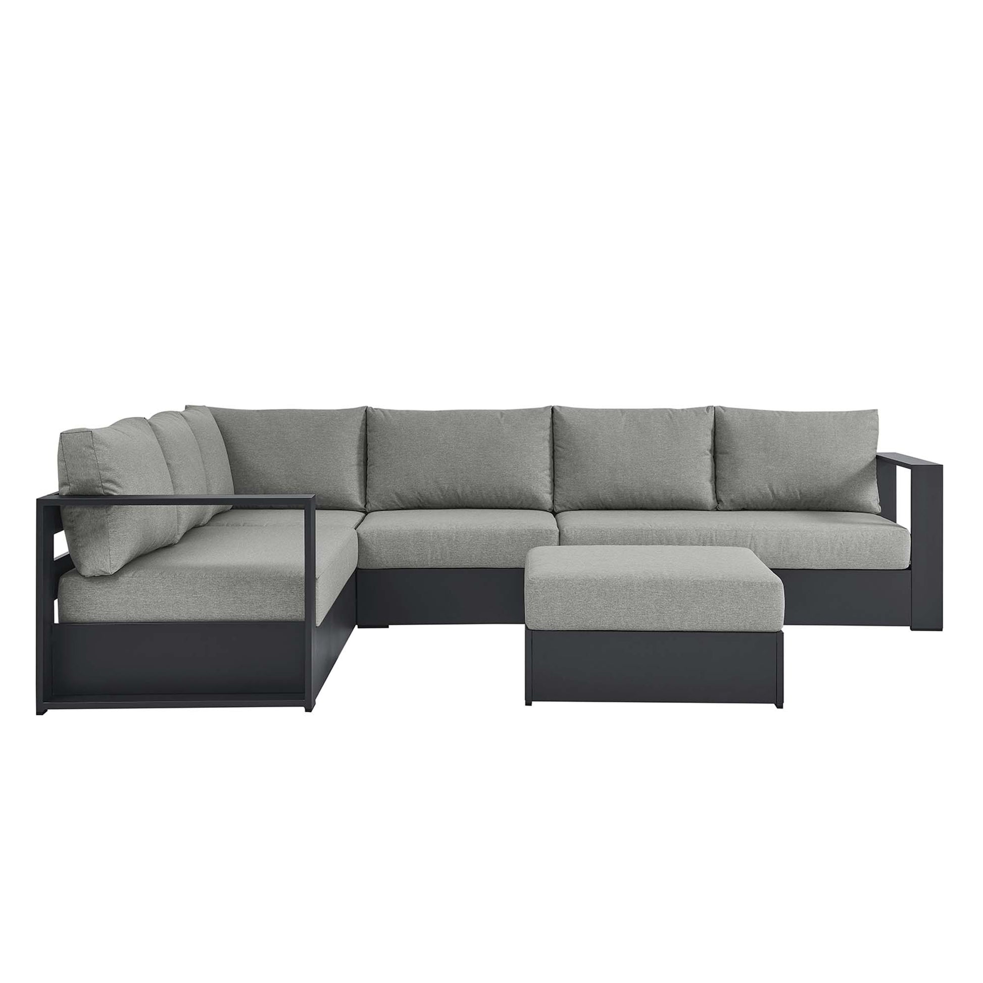 Tahoe 5-Piece Outdoor Patio Powder-Coated Aluminum Sectional sofá Set