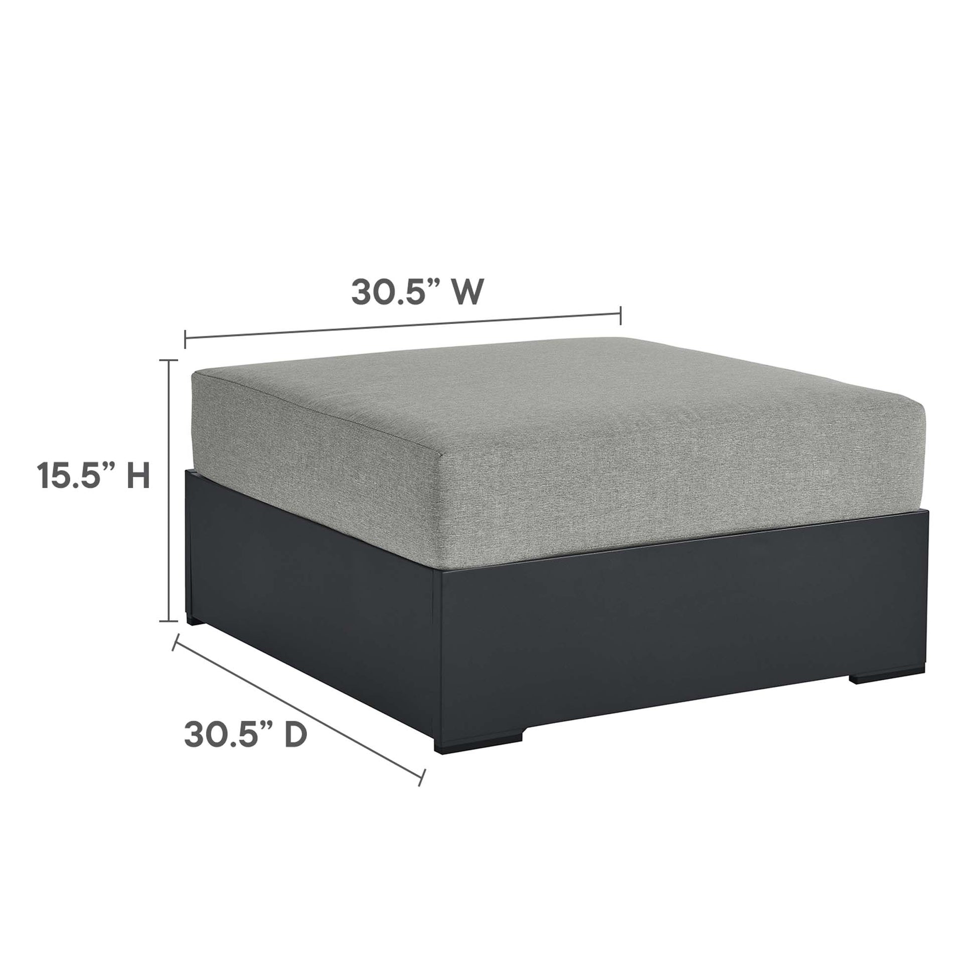 Tahoe 5-Piece Outdoor Patio Powder-Coated Aluminum Sectional sofá Set