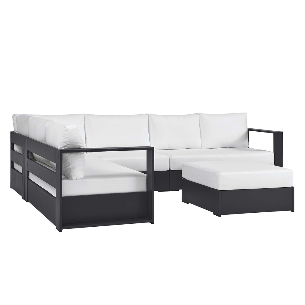 Tahoe 5-Piece Outdoor Patio Powder-Coated Aluminum Sectional sofá Set