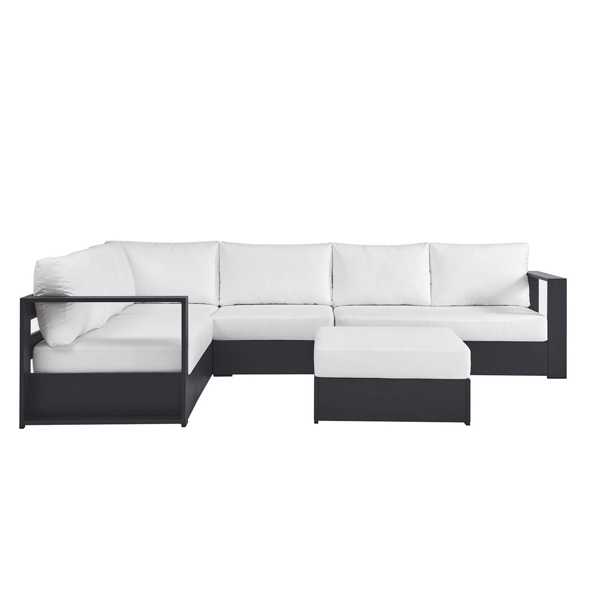 Tahoe 5-Piece Outdoor Patio Powder-Coated Aluminum Sectional sofá Set