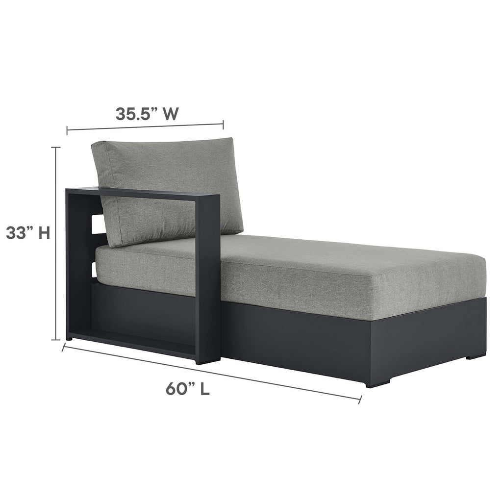 Tahoe 4-Piece Outdoor Patio Powder-Coated Aluminum Sectional sofá Set