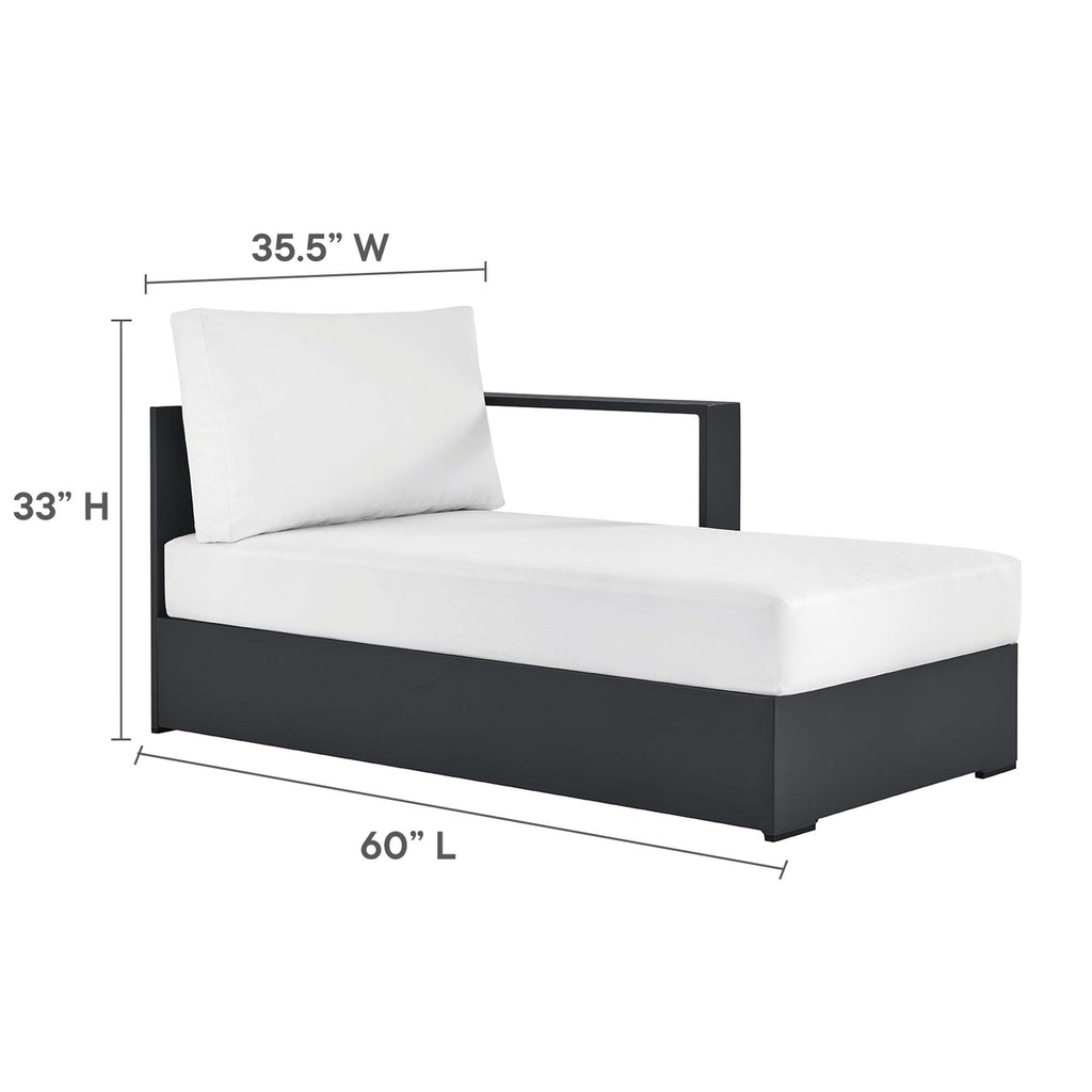 Tahoe 4-Piece Outdoor Patio Powder-Coated Aluminum Sectional sofá Set