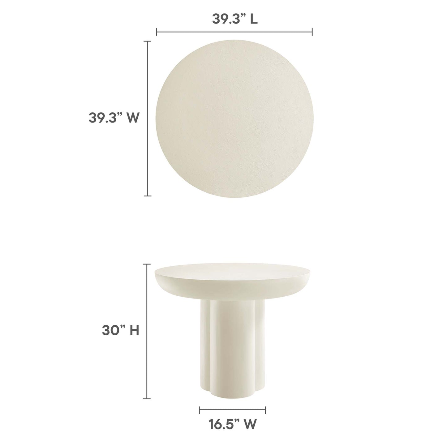 Caspian 40" Mesa de Comedor Redonda