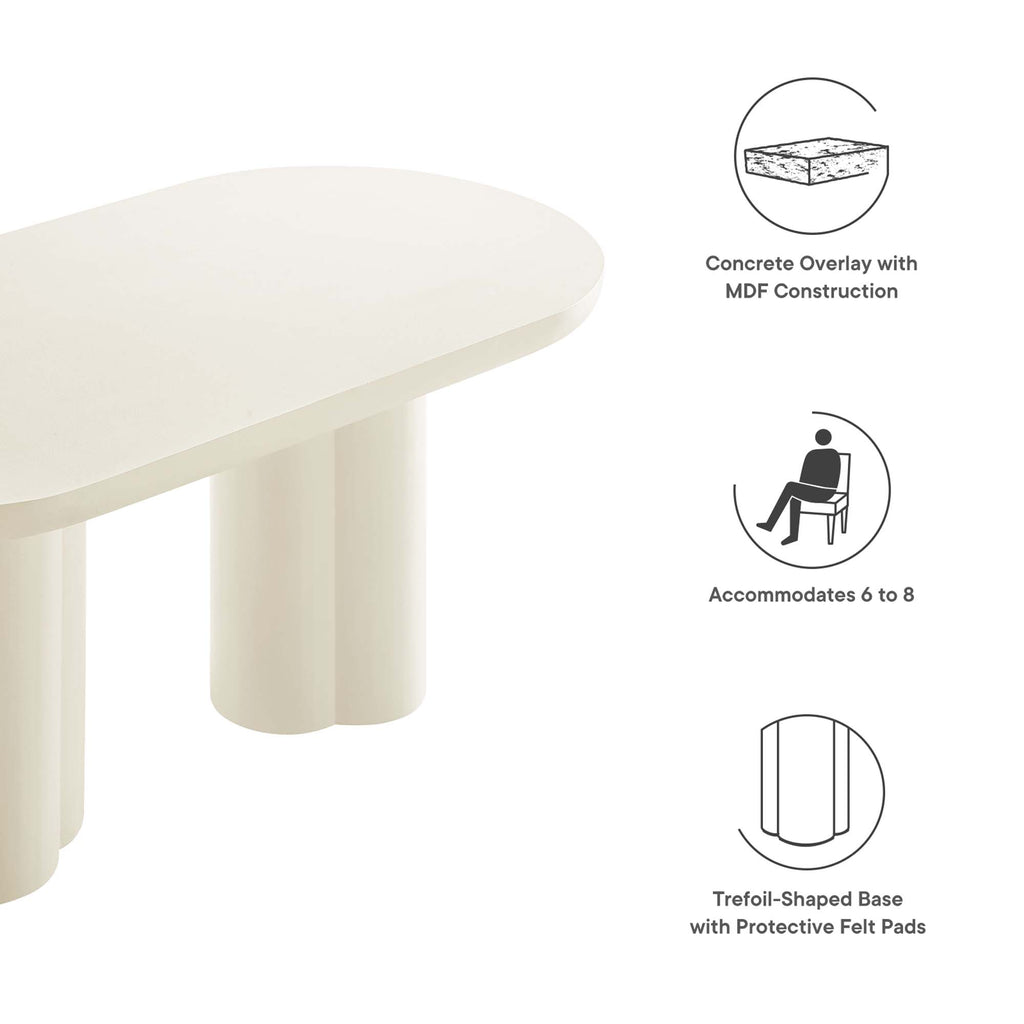 Caspian 72" Mesa de Comedor Ovalada