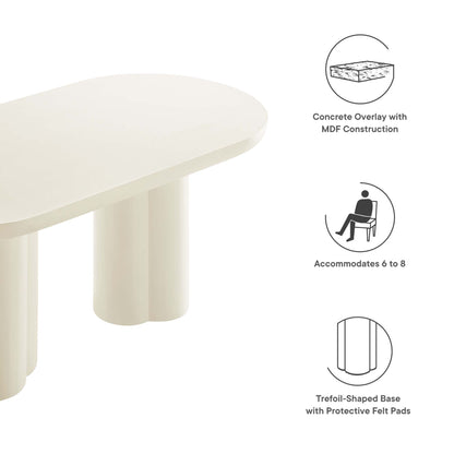 Caspian 72" Mesa de Comedor Ovalada
